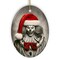Frightening Clown with Santa Hat Ornament, Terrifying Holiday Keepsake for Spooky Tree Decor